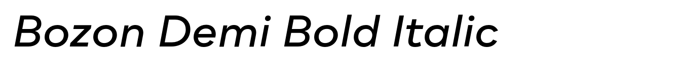 Bozon Demi Bold Italic